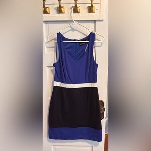 Cynthia Rowley Royal Blue, Black & White Colorblock Mini Dress